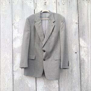 Vtg Hart Schaffner Marx Union Made In USA Houndstooth Check Sport Coat Men's 46L